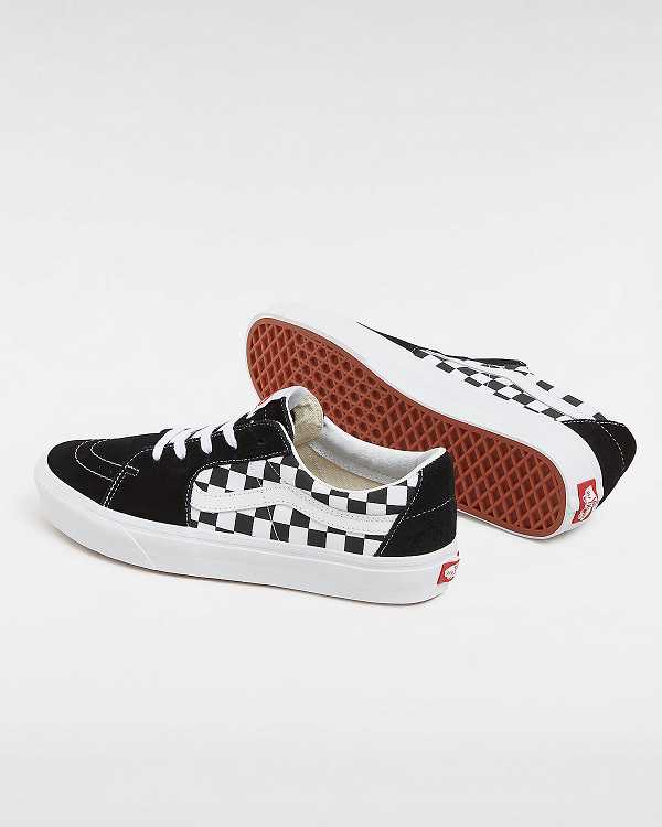 Black Vans Canvas/Suede SK8-Low Men Skate Shoes | VN8012764