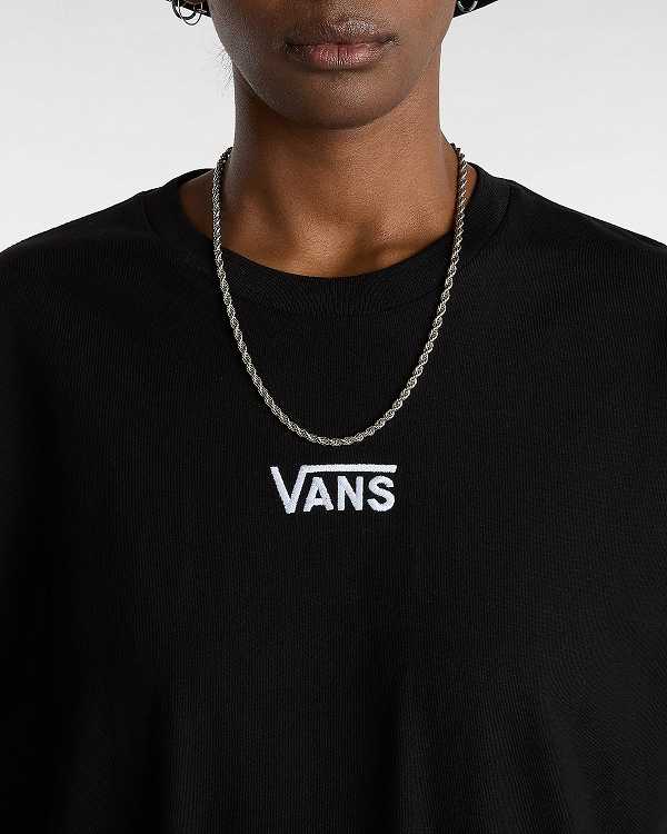 Black Vans Center Vee Tee Women Dress | VN2910368