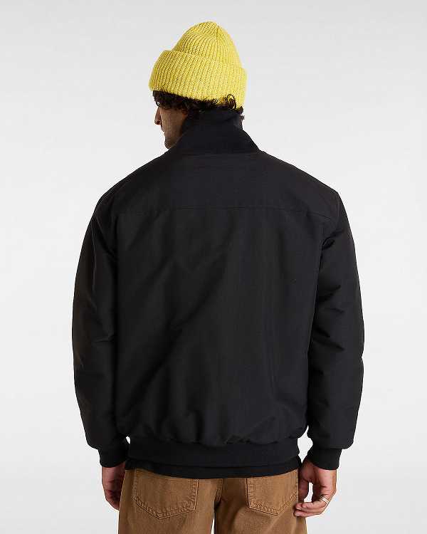 Black Vans Clifton Down Men Bomber Jackets | VN6812073