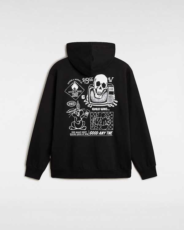 Black Vans Crazy Eddy 66 Loose Women Hoodie | VN5147209