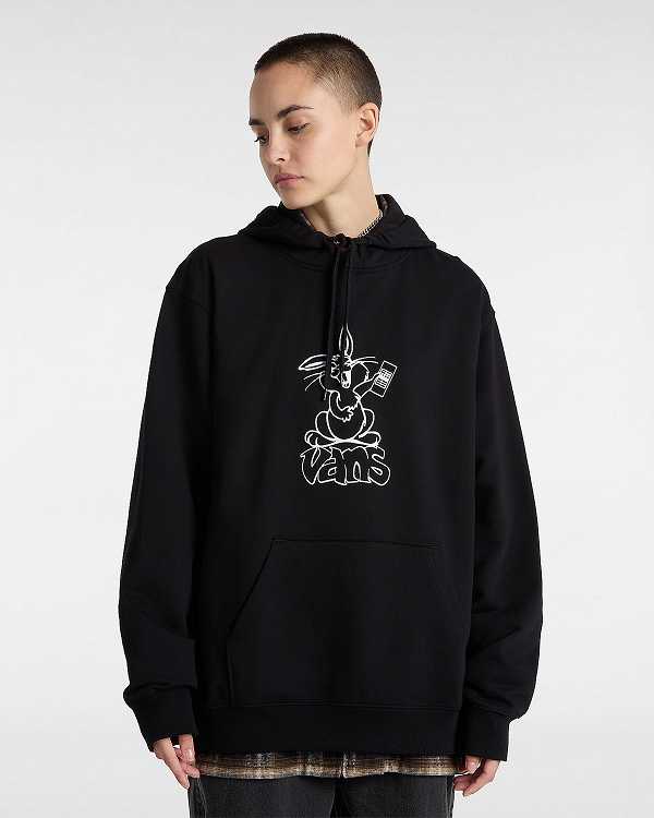Black Vans Crazy Eddy 66 Loose Women Hoodie | VN5147209