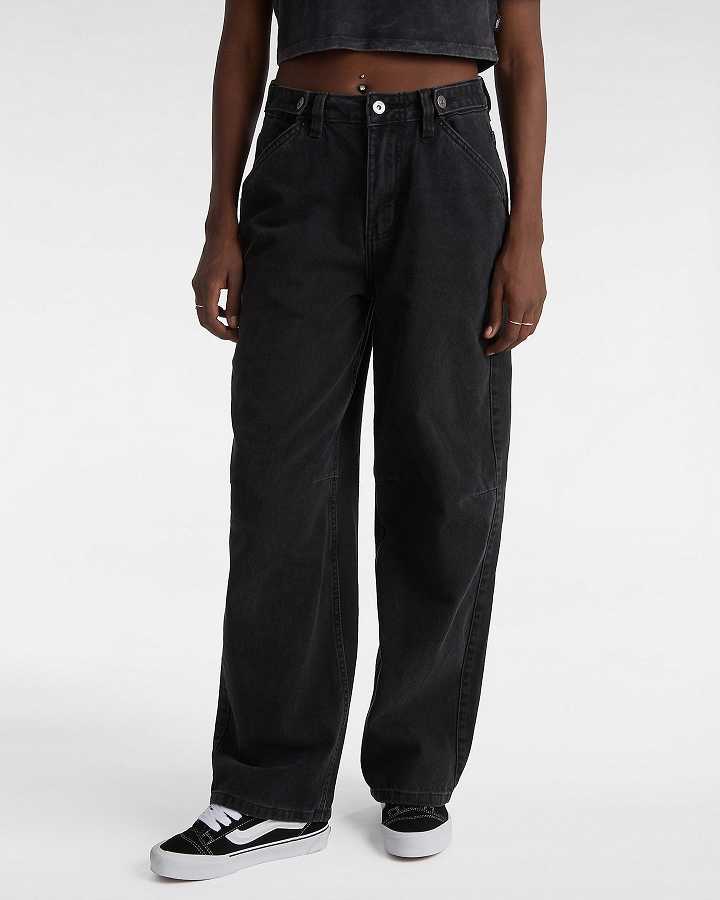 Black Vans Curbside Women Pants | VN3458072