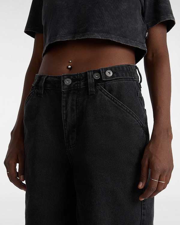 Black Vans Curbside Women Pants | VN3458072