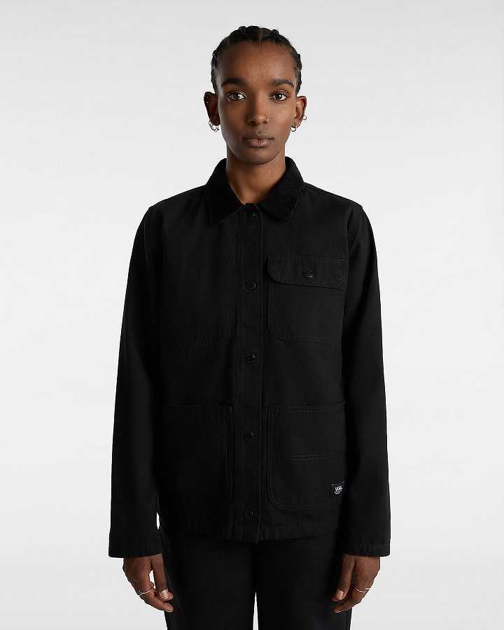 Black Vans Drill Chore Women Jacket | VN4719802