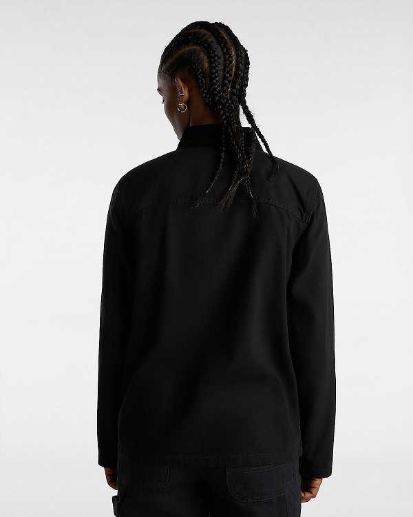 Black Vans Drill Chore Women Jacket | VN4719802