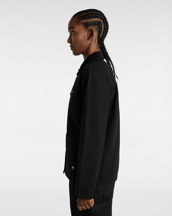 Black Vans Drill Chore Women Jacket | VN4719802