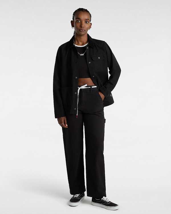 Black Vans Drill Chore Women Jacket | VN4719802