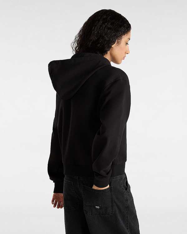 Black Vans Essential Relaxed Fit Women Hoodie | VN6281094