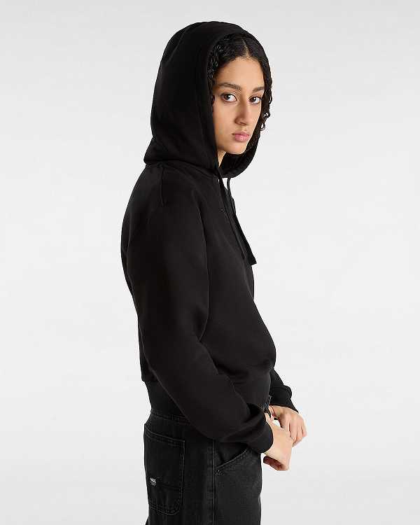 Black Vans Essential Relaxed Fit Women Hoodie | VN6281094