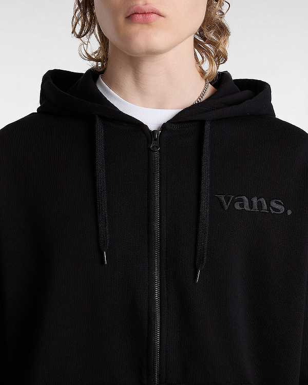 Black Vans Essential Relaxed Men Hoodie | VN1703469