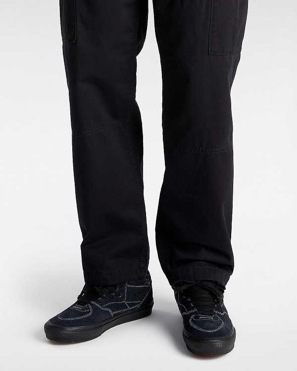 Black Vans Half Cab Web Men Skate Shoes | VN8960432