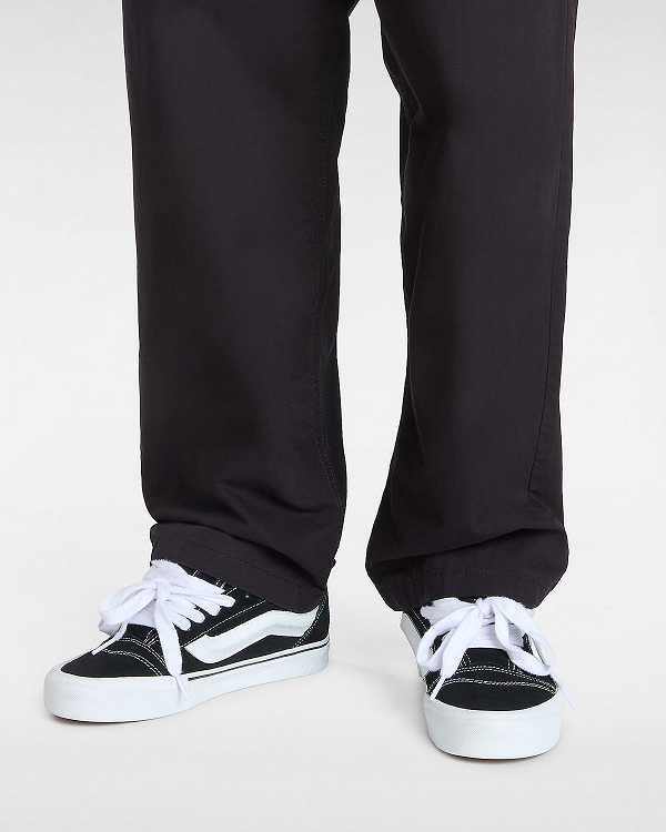 Black Vans Knu Skool Men Skate Shoes | VN7631980