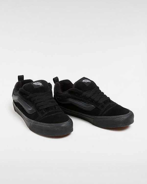 Black Vans Knu Skool Women Skate Shoes | VN7431582