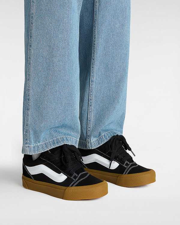 Black Vans Knu Skool Women Sneakers | VN1395640