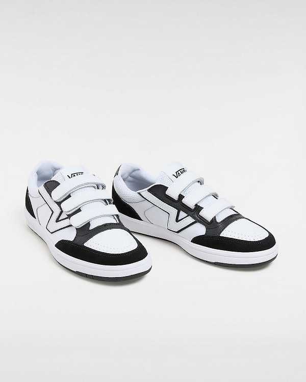 Black Vans Lowland ComfyCush Hook And Loop Men Tennis Shoes | VN5902637