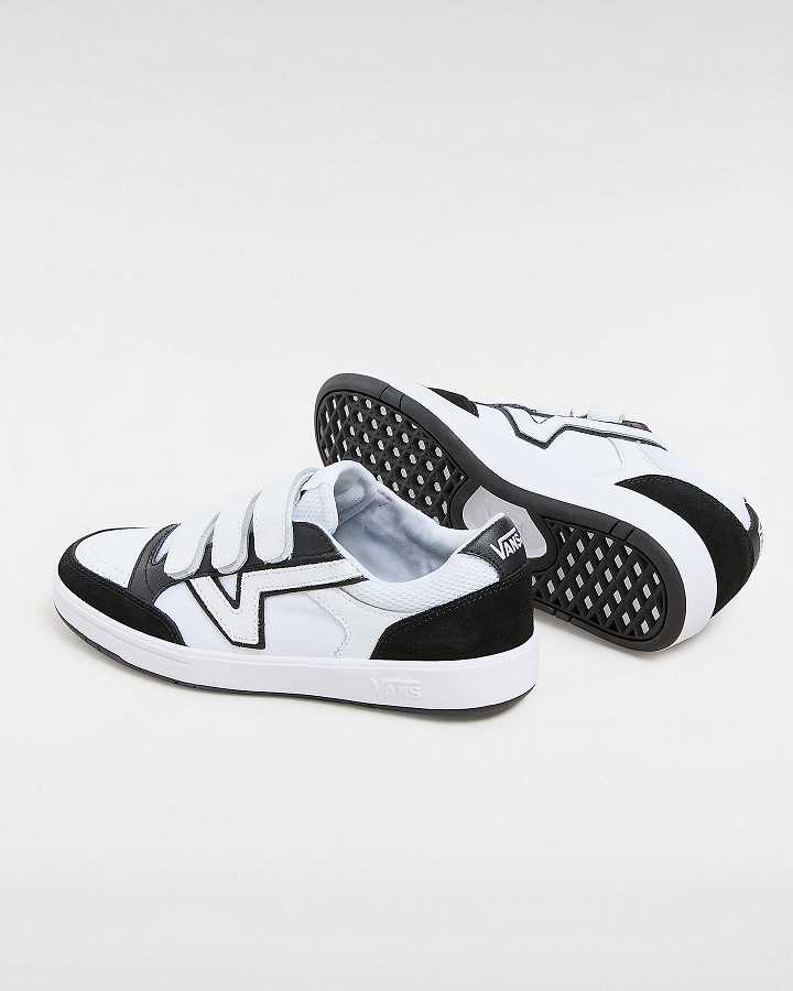 Black Vans Lowland ComfyCush Hook And Loop Men Tennis Shoes | VN5902637