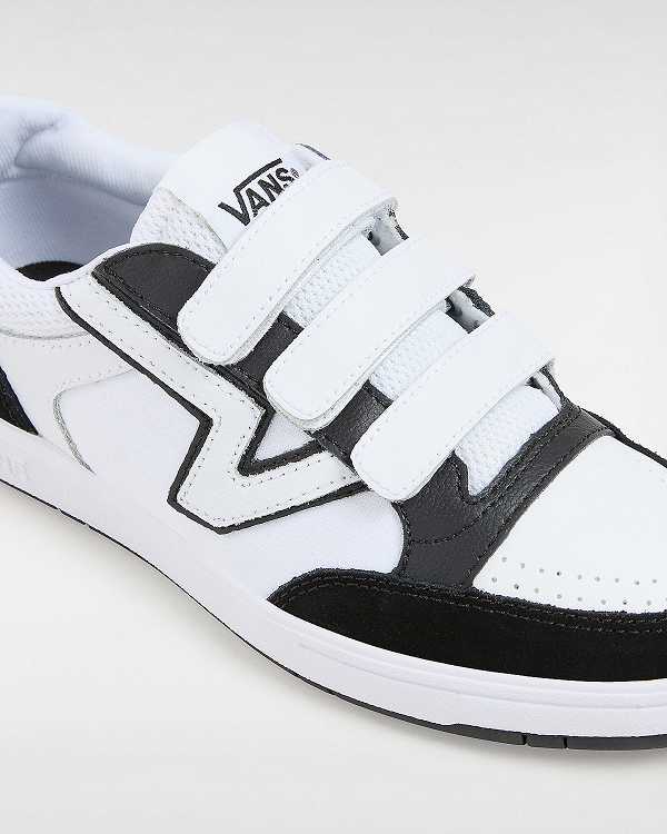 Black Vans Lowland ComfyCush Hook And Loop Men Tennis Shoes | VN5902637