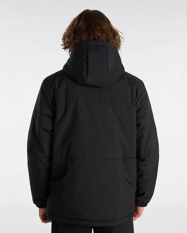 Black Vans MTE Norris Hooded Men Puffer Jacket | VN0935421