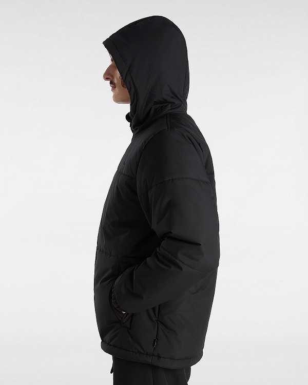 Black Vans MTE Norris Hooded Men Puffer Jacket | VN0935421