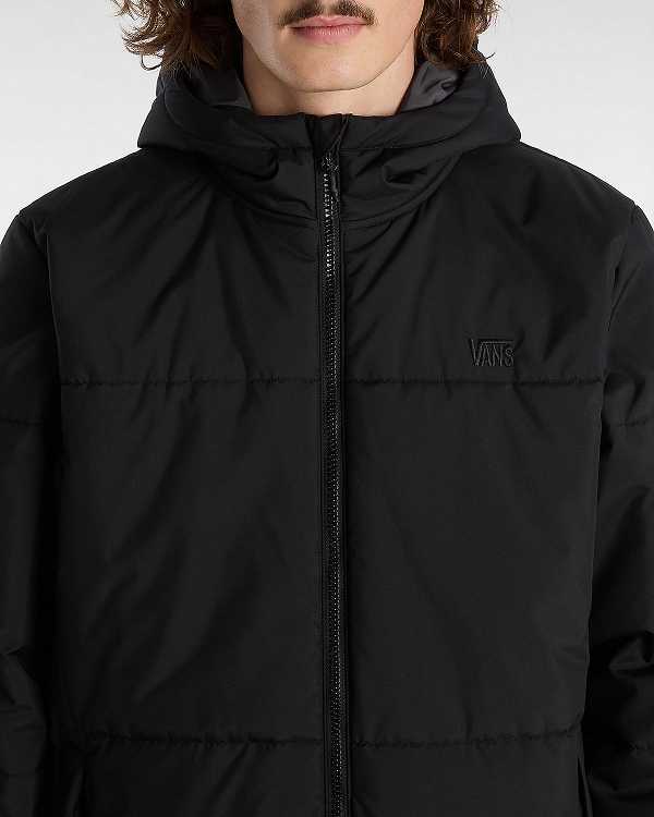Black Vans MTE Norris Hooded Men Puffer Jacket | VN0935421