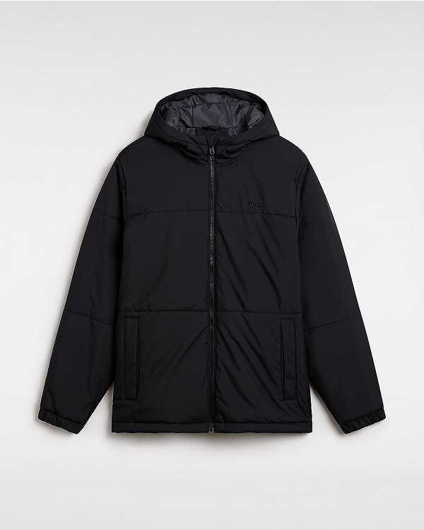 Black Vans MTE Norris Hooded Men Puffer Jacket | VN0935421