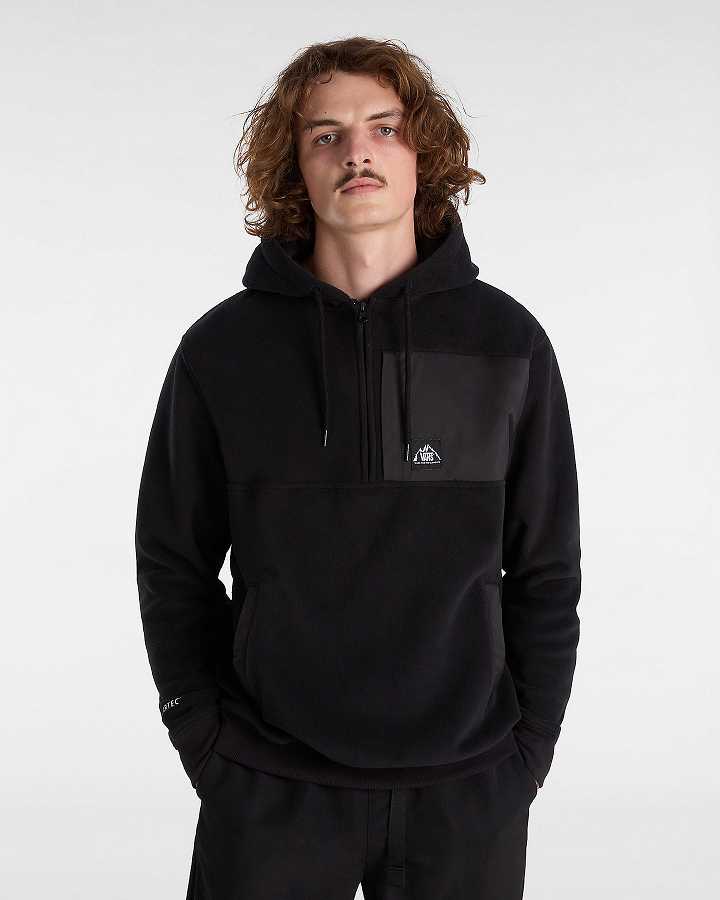Black Vans MTE Polartec Men Hoodie | VN4372105