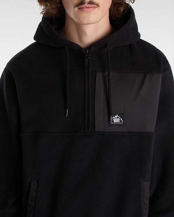 Black Vans MTE Polartec Men Hoodie | VN4372105