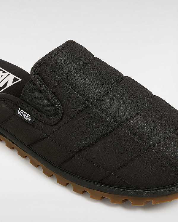 Black Vans MTE Quilted Mountain Men Mules | VN9834106