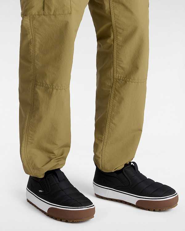 Black Vans MTE Quilted Snow Lodge Slipper Mid Men Slippers | VN6473150
