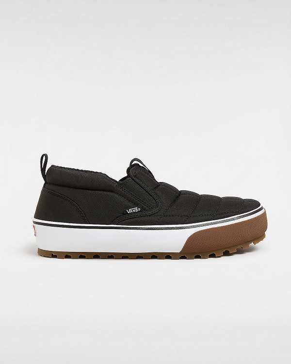 Black Vans MTE Quilted Snow Lodge Slipper Mid Men Slippers | VN6473150