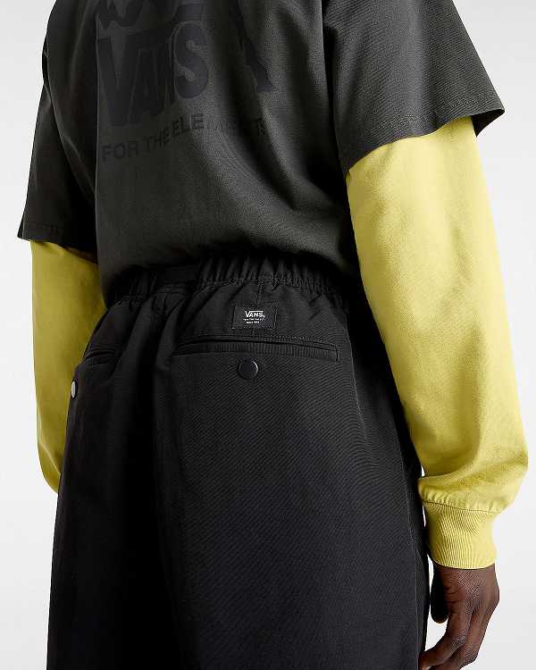 Black Vans MTE Range Nylon Loose Tapered Men Pants | VN8916435