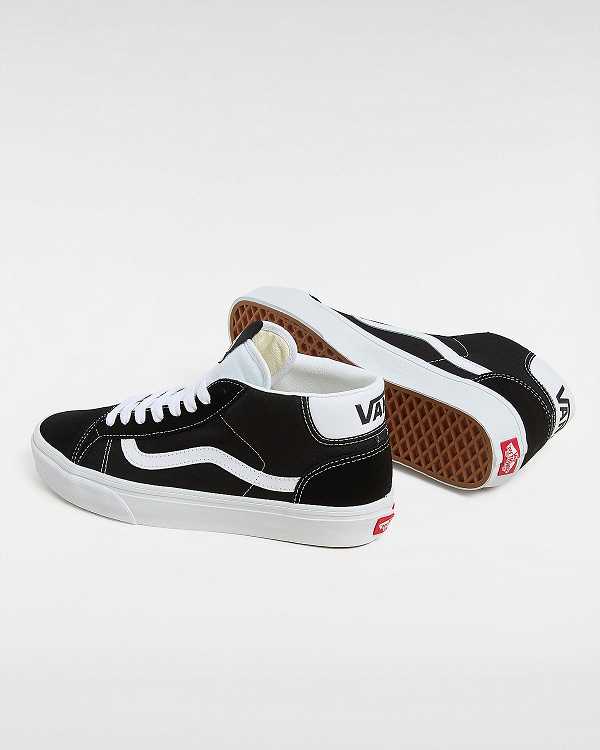 Black Vans Mid Skool 37 Men Sneakers | VN9518246