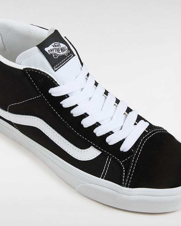 Black Vans Mid Skool 37 Men Sneakers | VN9518246