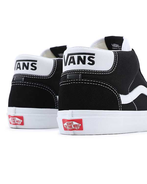 Black Vans Mid Skool 37 Men Sneakers | VN9518246