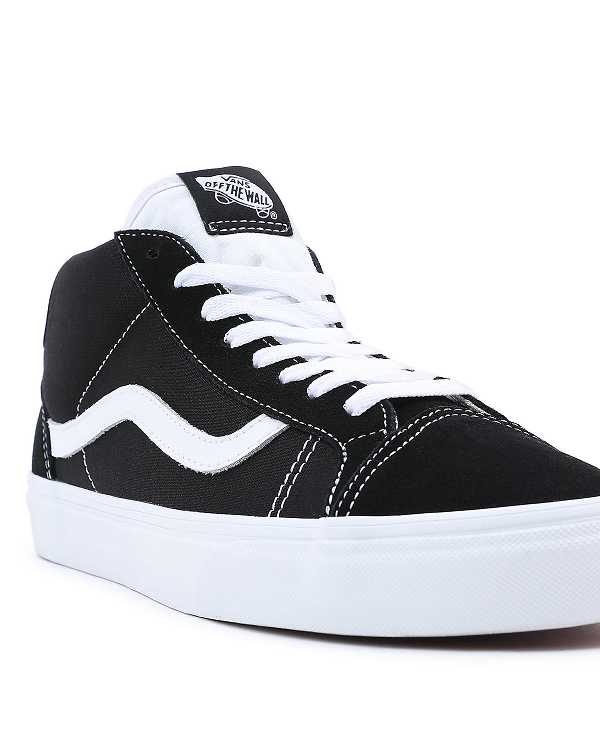 Black Vans Mid Skool 37 Men Sneakers | VN9518246