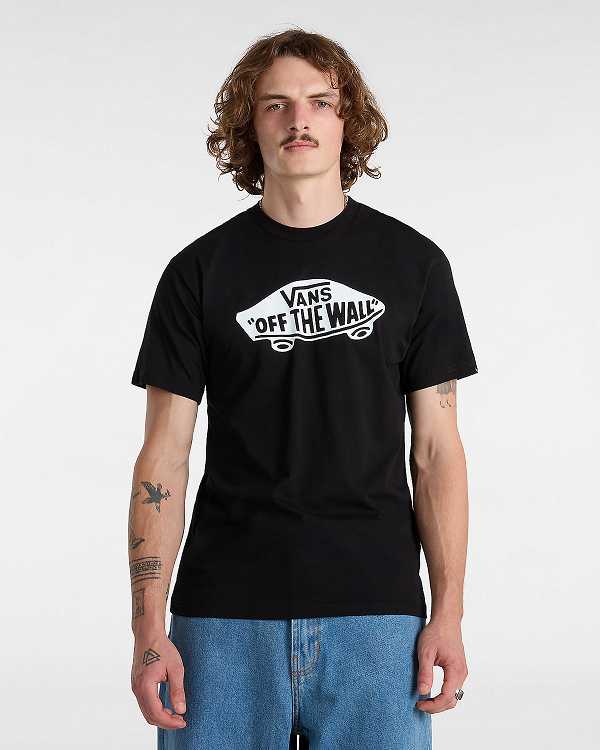 Black Vans OTW Classic Front Men T Shirts | VN9746035