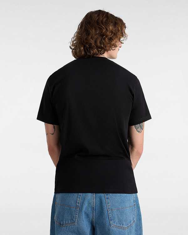 Black Vans OTW Classic Front Men T Shirts | VN9746035