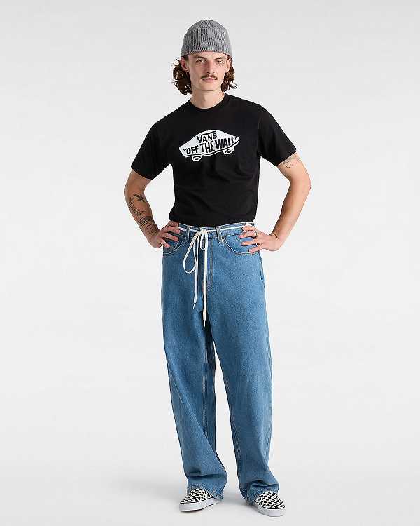 Black Vans OTW Classic Front Men T Shirts | VN9746035
