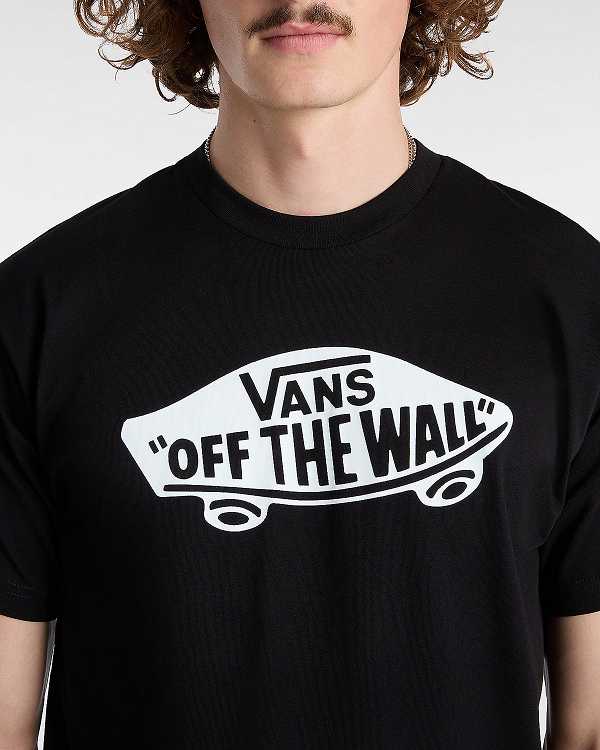 Black Vans OTW Classic Front Men T Shirts | VN9746035