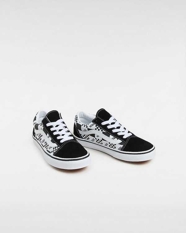 Black Vans Old Skool (8-14 Years) Kids' Sneakers | VN2107845