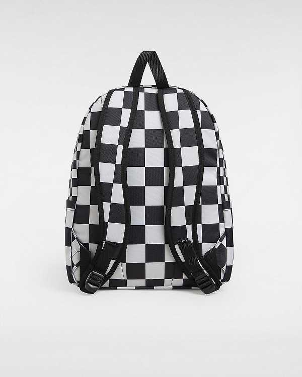 Black Vans Old Skool Check Unisex Backpacks | VN5640813