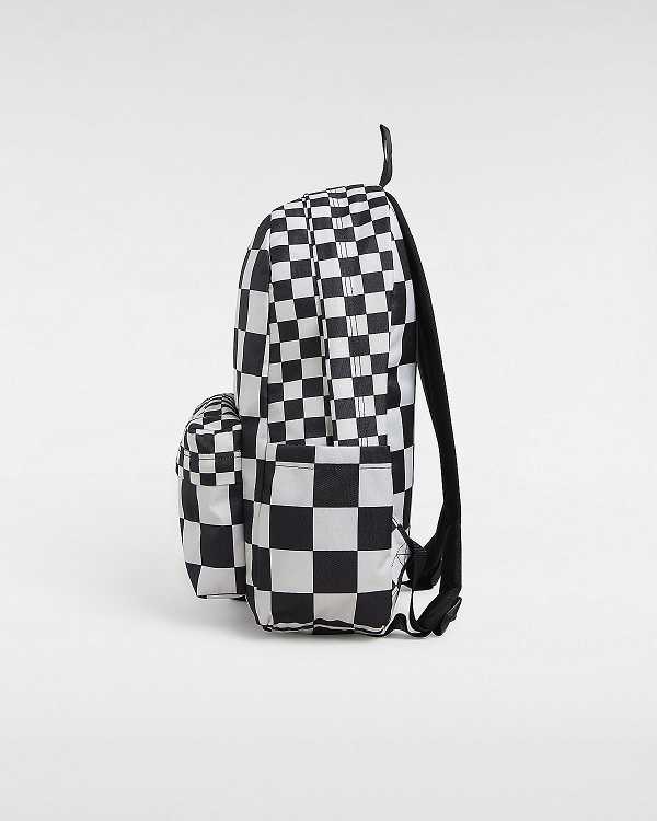 Black Vans Old Skool Check Unisex Backpacks | VN5640813