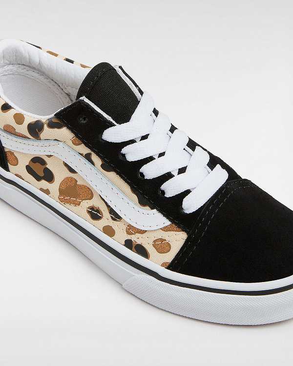 Black Vans Old Skool Glitter (4-8 Years) Kids' Sneakers | VN6957842