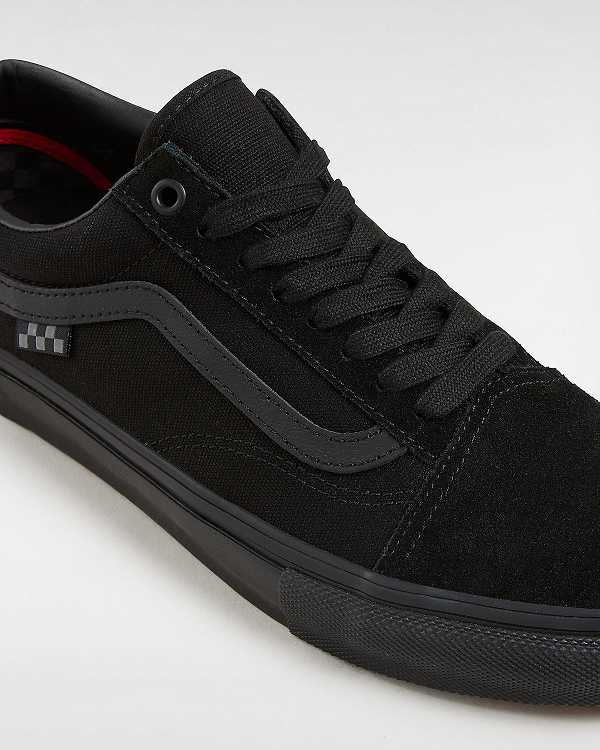 Black Vans Old Skool Men Skate Shoes | VN7523016