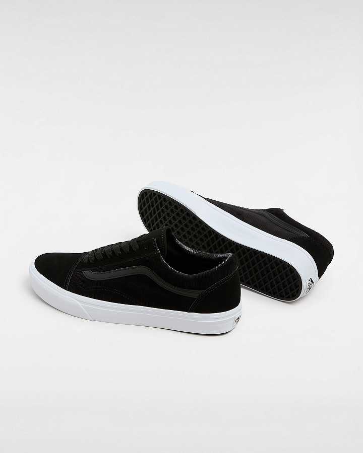 Black Vans Old Skool Pig Suede Women Sneakers | VN9805324