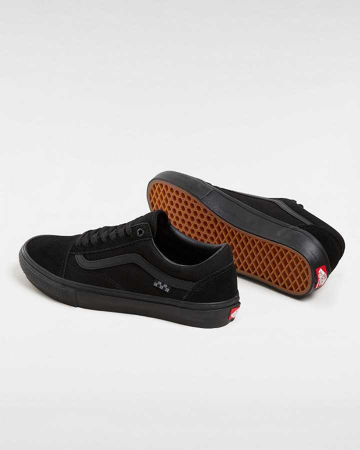 Black Vans Old Skool Women Skate Shoes | VN9508261