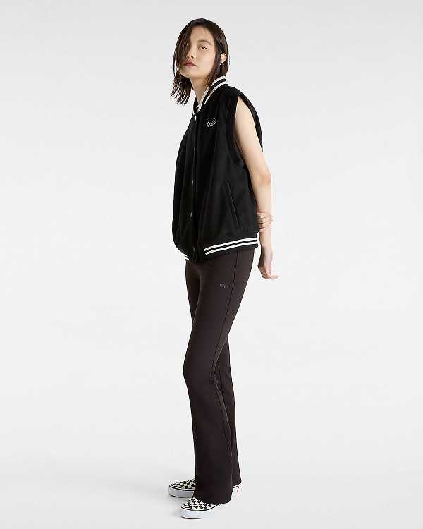 Black Vans Piper Stadium Women Vest | VN5280479