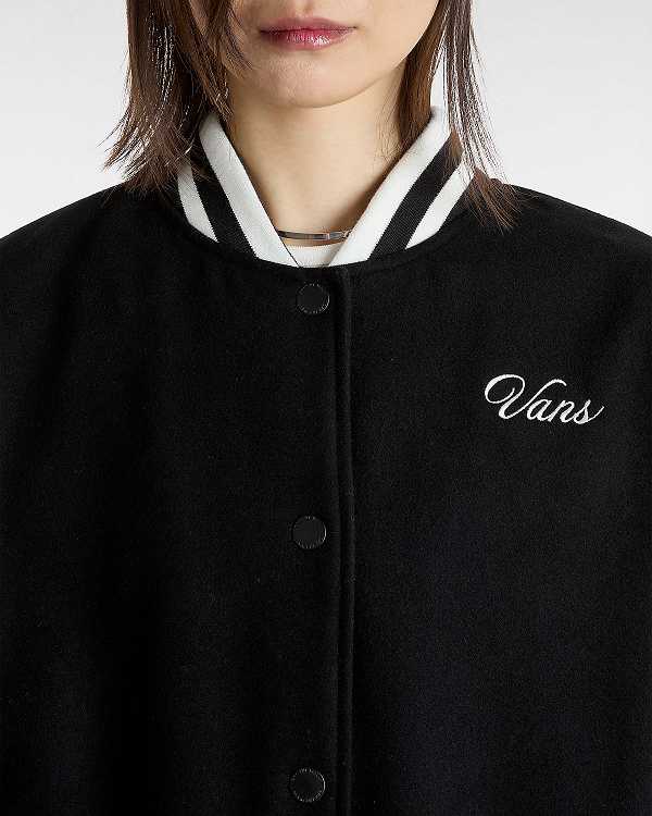 Black Vans Piper Stadium Women Vest | VN5280479