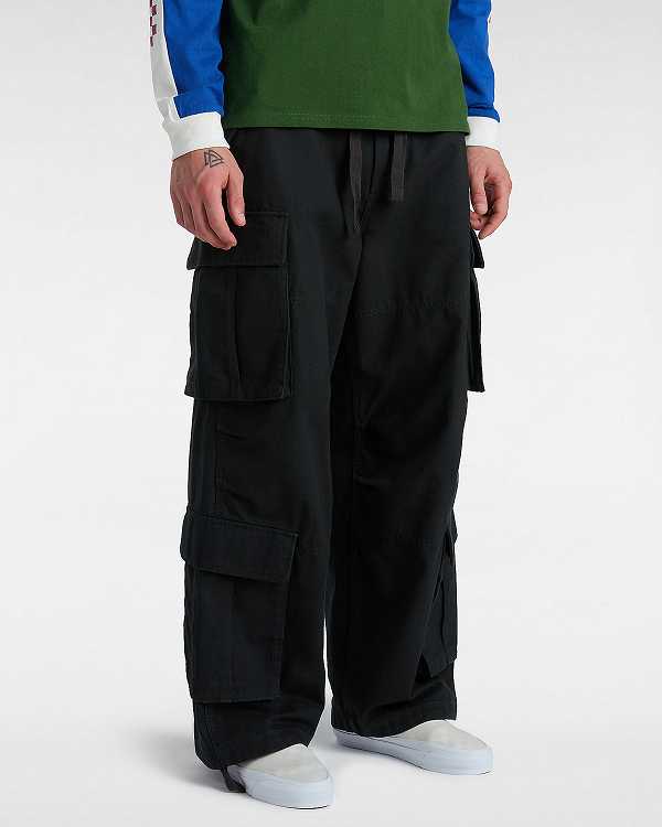 Black Vans Premium Baggy Cargo Men Pants | VN7523069