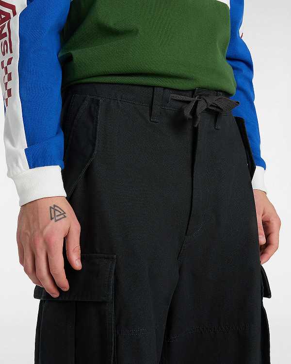 Black Vans Premium Baggy Cargo Men Pants | VN7523069
